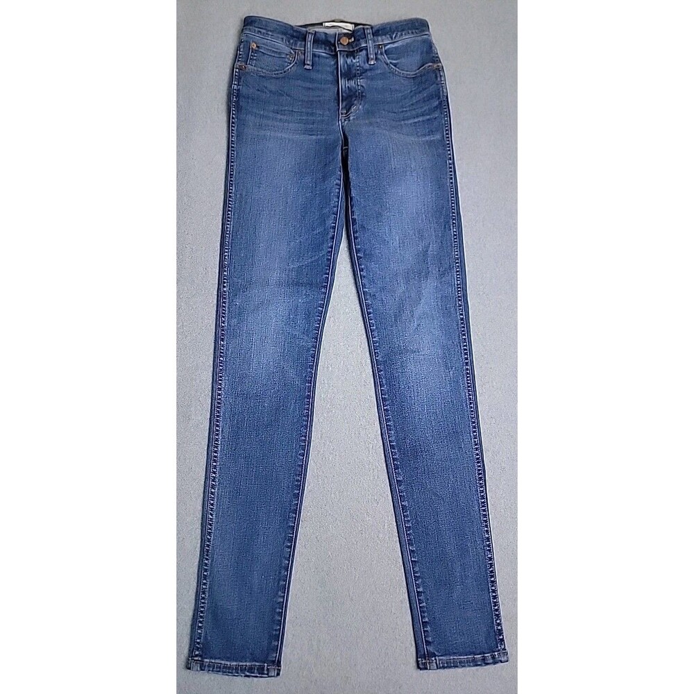 Madewell Jeans Womens 28x32 Tall Skinny Medium‎ Blue Stretch High Rise Preppy